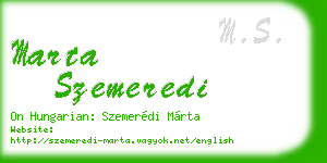 marta szemeredi business card