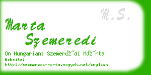 marta szemeredi business card